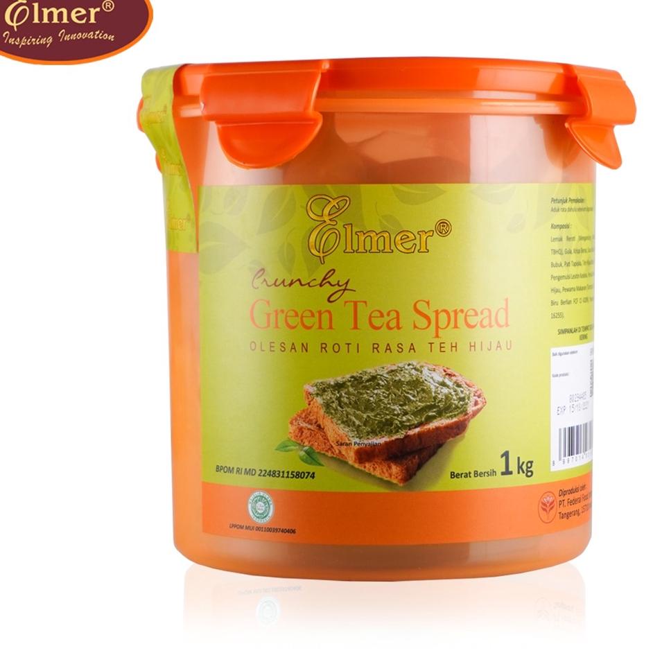 

☑ Elmer Spread Crunchy Greentea 1 kg | Selai Roti, Kue, Bolu ♜