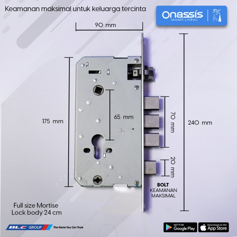 Kunci pintu Digital onassis K10 BL