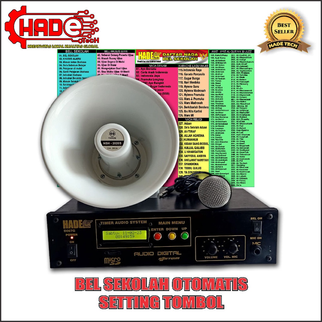 RK Bel sekolah Otomatis 1set Lengkap