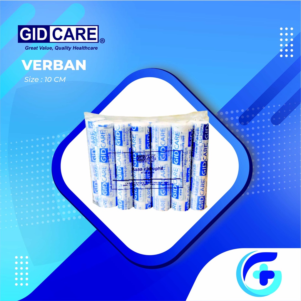 Verban / Perban / Kasa Gulung / Hidrofil 10cm, 1 pak isi 12pcs, GIDCARE