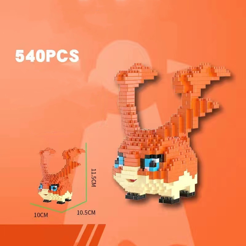 Miniatur Blok Bangunan Partikel Digimon Series Yagumon Model Anak Rakitan Diamond Building Blocks Ed