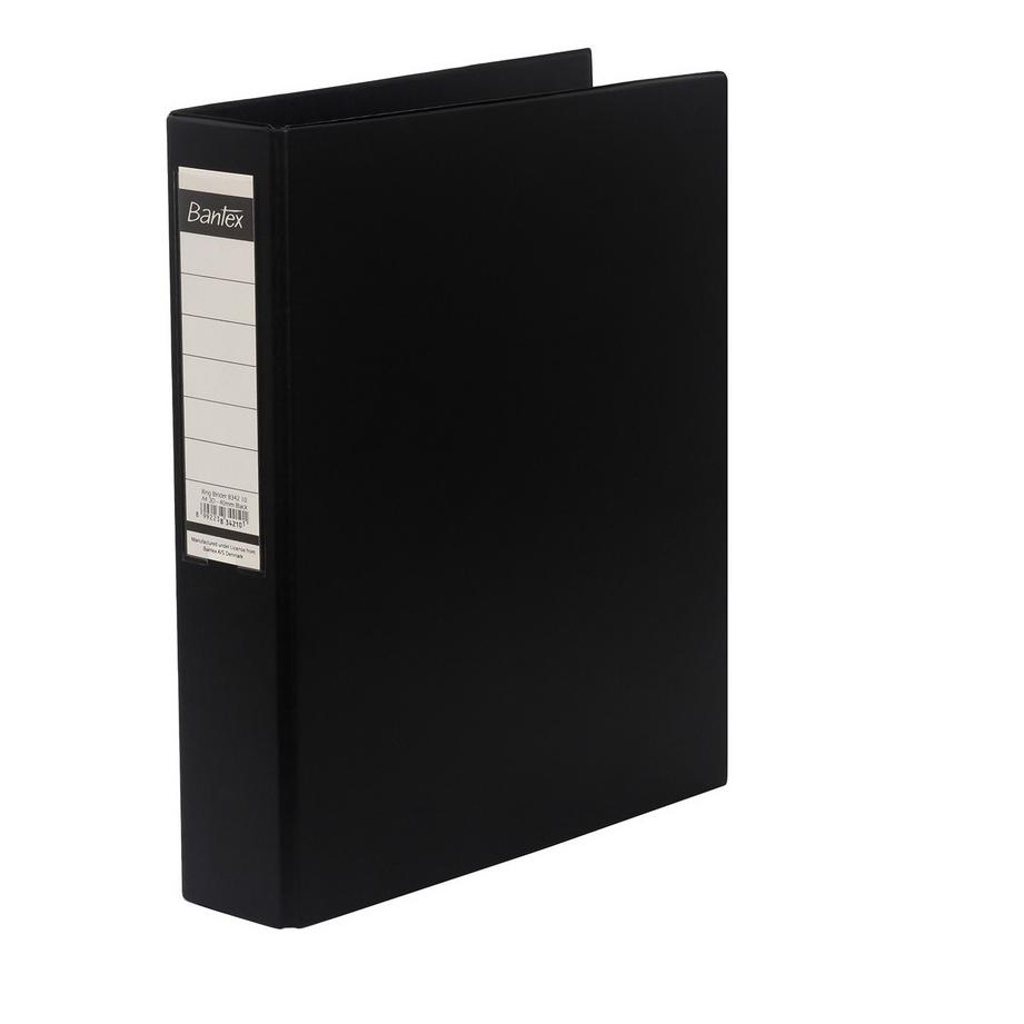 

Safe Payment Bantex Ring Binder 3 Ring 40mm A4 Black 8342 10