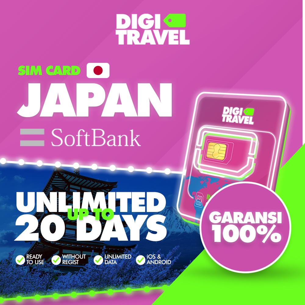 Jual DIGI TRAVEL Sim Card Jepang Unlimited | Sim Card Japan Unlimited ...