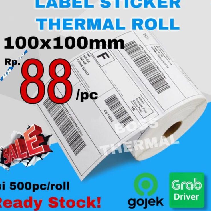 

Penjualan Meriah KERTAS LABEL THERMAL isi 500 STICKER BARCODE THERMAL 10X10