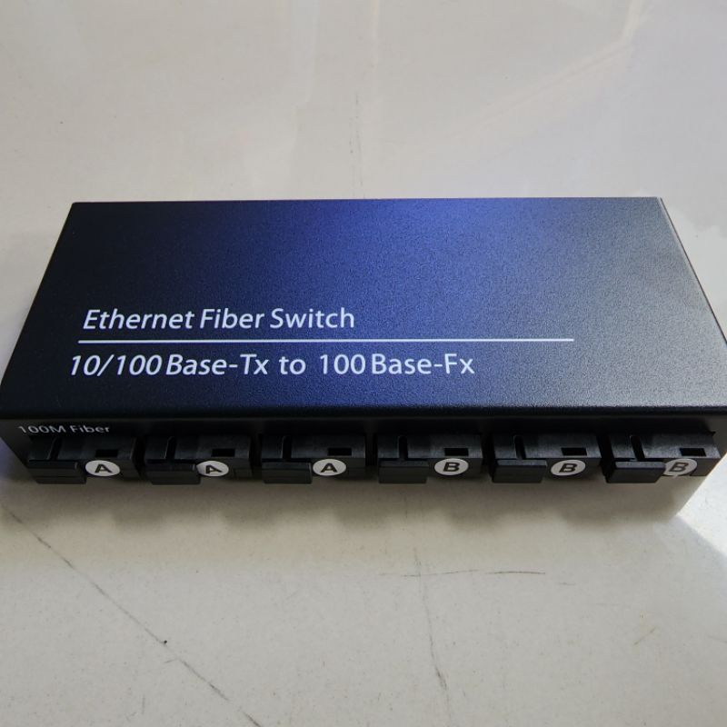 Media Converter 6-port 100M/SC/20KM (3A+3B) 2-port RJ45