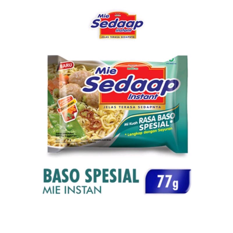 1 DUS - Mie Sedaap Mie Instan Bakso Spesial Sedap Karton Isi 40 Bungkus Baso Kuah