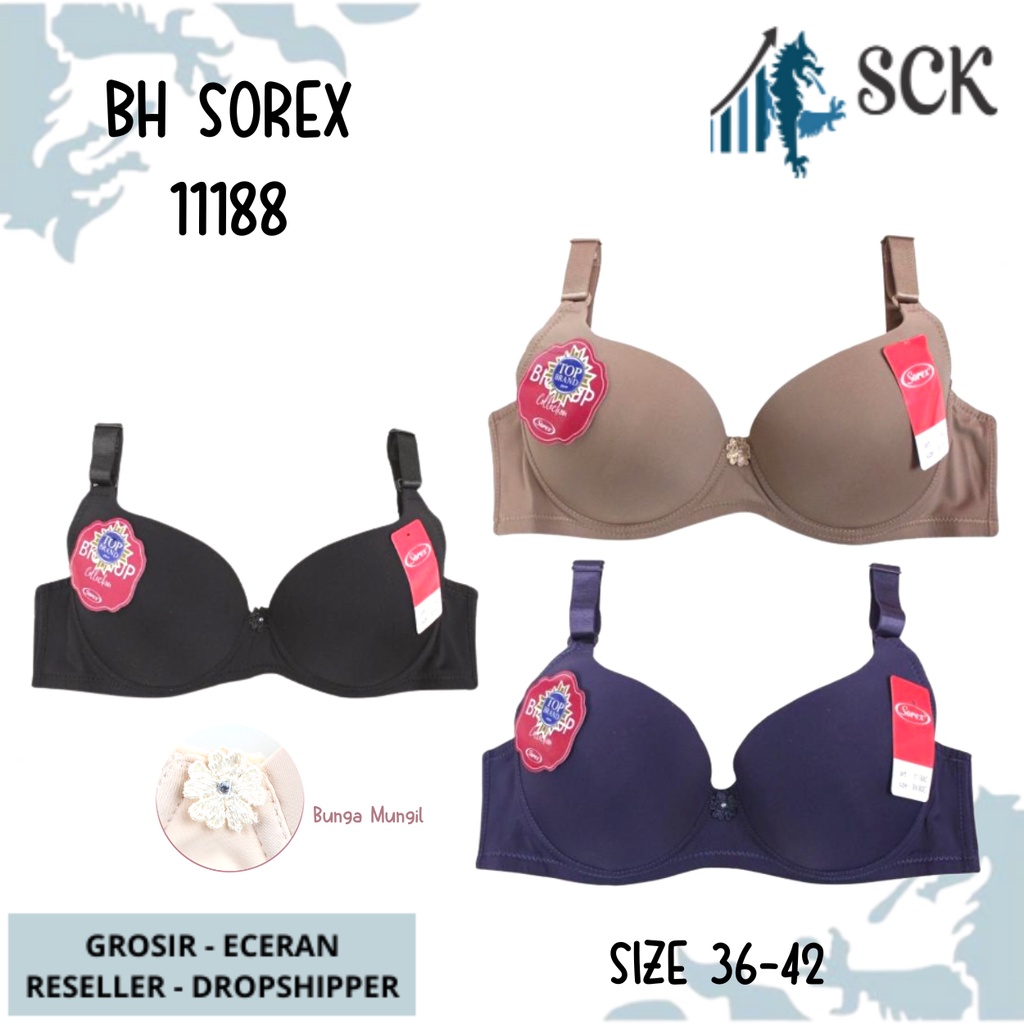 BH SOREX 11188 Kait 3 Cup C / Bra Big Cup Kawat Busa / Pakaian Dalam Wanita Size 36-42 – sckmenwear