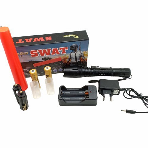 SENTER SWAT POLICE JINLONG JL-N2 2 BATERAI WATERPROOF RECHARGEABLE