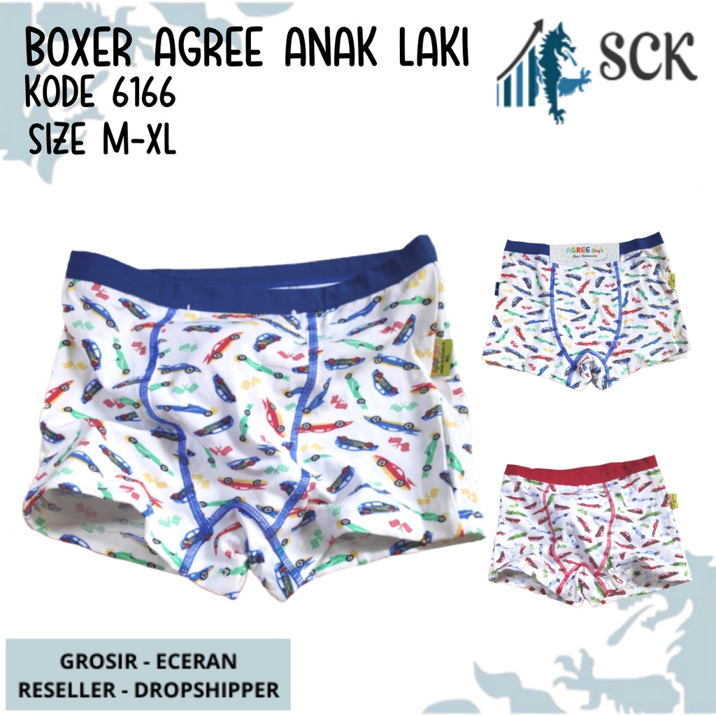 [ISI 3] CD Anak AGREE 6166 Motif Anak Model BOXER Motif - Pakaian Dalam