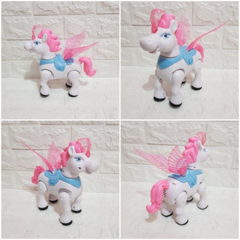 Mainan Kuda Pegasus - Mainan Kuda Bump N Go - Mainan Kuda Bisa Berjalan dan Suara