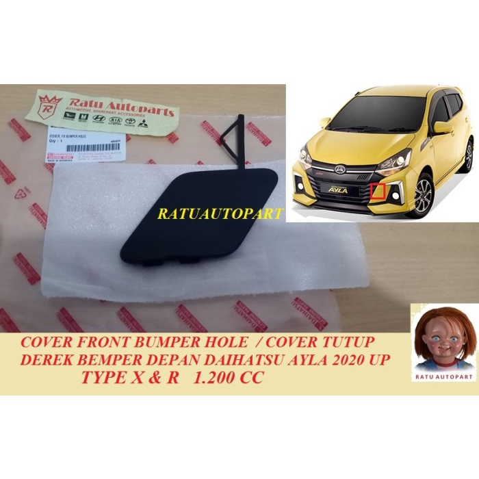 Terlaris Tutup Derek Towing Bemper Depan Daihatsu New Ayla Facelift 2020 Keatas