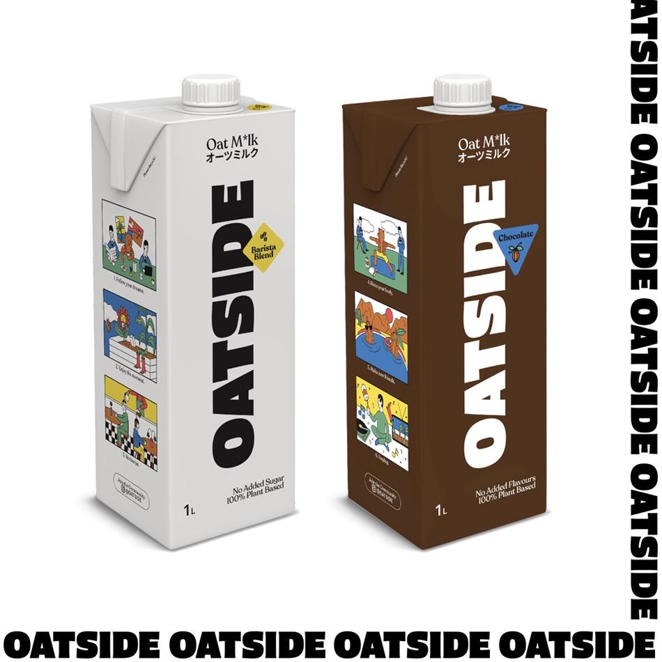 

☻ Oatside Oat Milk 1L - Susu Oat Gandum Oatside Barista Blend / Chocolate/ Hazelnut ➣