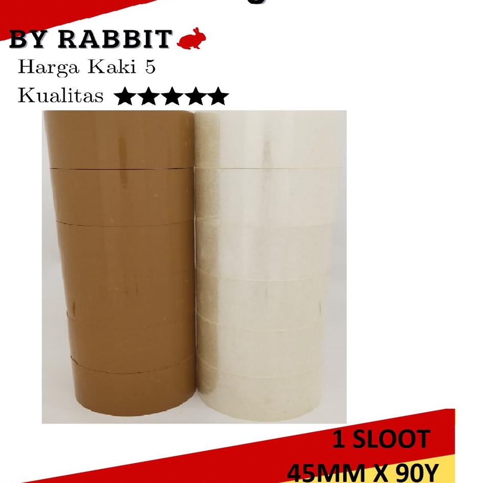 

Big Order Lakban 2Inch 45MM x 90YARD 45MC Lakban Bening Coklat 1Slot 6Roll 2 inch 45 mm x 80 yard
