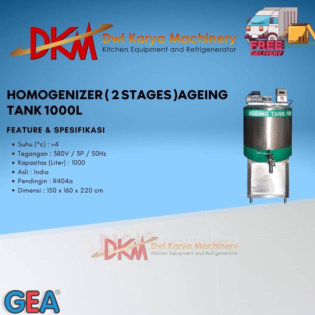 AGEING TANK 1000L GEA / Mesin Penstabil Es Krim GEA