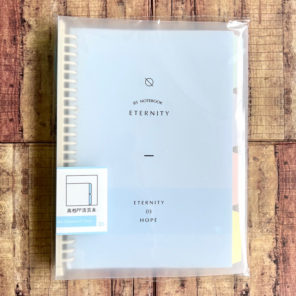 Map Binder Wengu Eternity B017 A5 B5 Tansparant Ring Plastik - Binder Note Bonus Loose Leaf dan Divider - Binder File