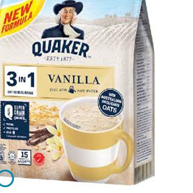 

➣ Quaker 3 in 1 Vanilla Oat Cereal Drink Malaysia ☉