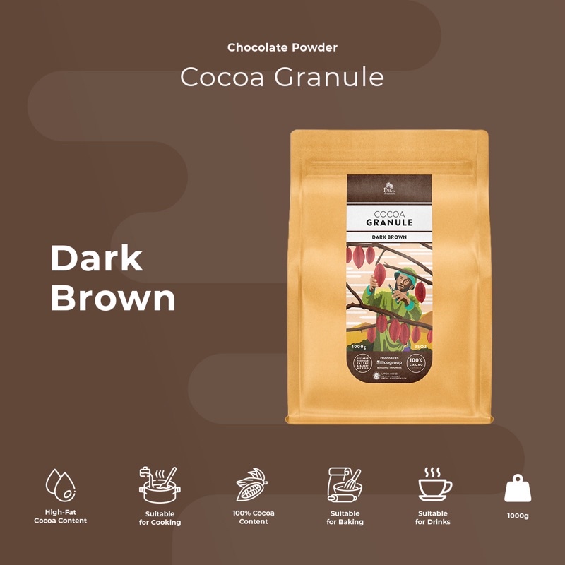 

powder chocolate dark brown 1kg