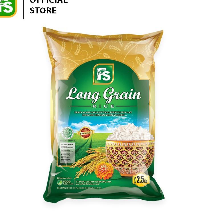 

❉ Food Station - Beras Long Grain Green 2 Pcs @ 2.5 Kg ✼