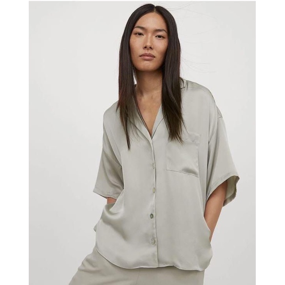 Hm satin shirt blouse