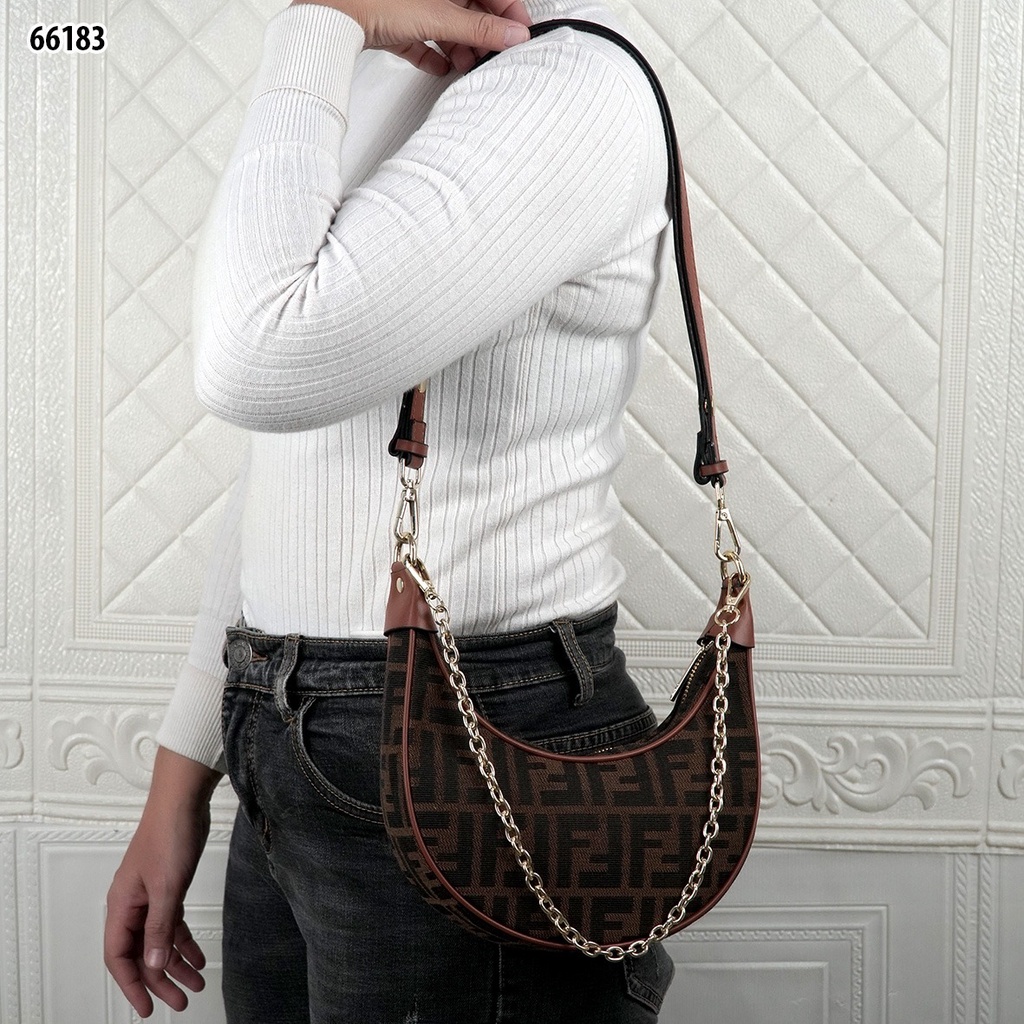 FD Shopper Loop Hobo Shoulder Bag 66183 (with Box)