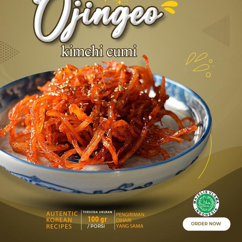 

♡ Kimchi Cumi Kering 100Gr Halal Enak ۞