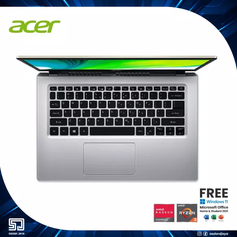Laptop Acer Aspire 3 Slim A314-23M-R24X AMD Ryzen 5 - 7520U / 8GB / SSD 512 / 14″ / Win11 OHS