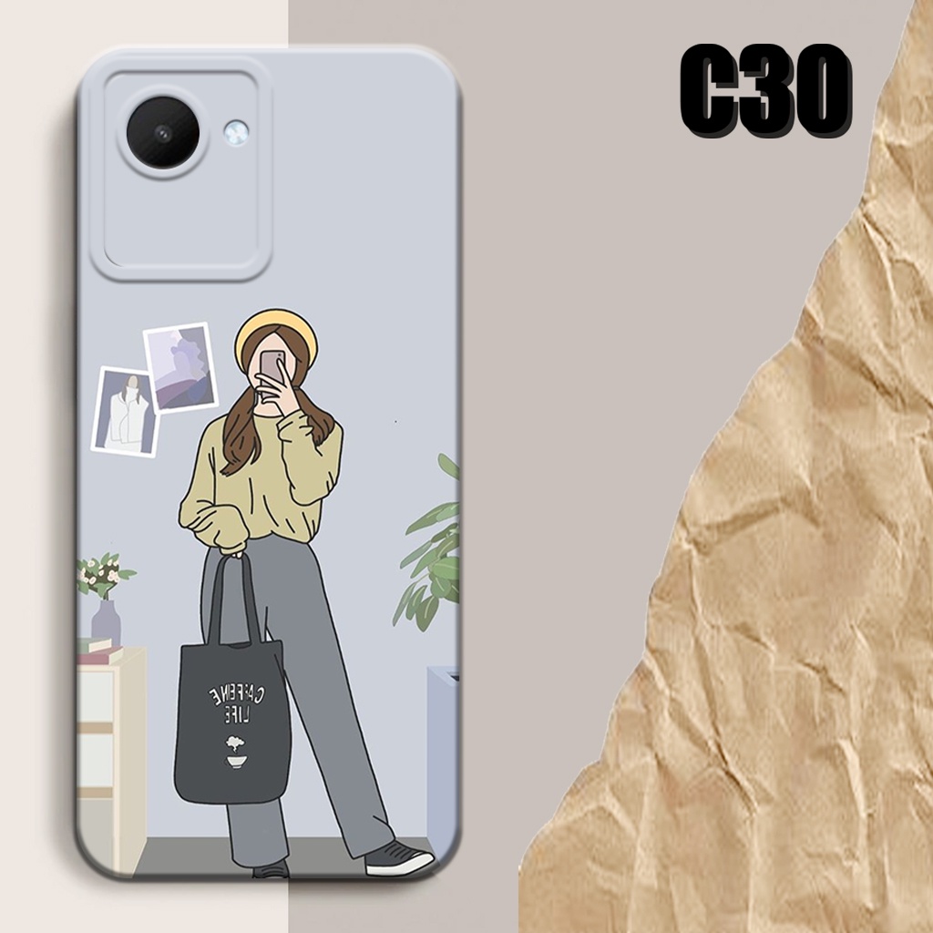 Case Hp Realme C30  -  Casing Hp Realme C30  -  Elzora.id - Fashion Case Motif Karakter - Case Cewek
