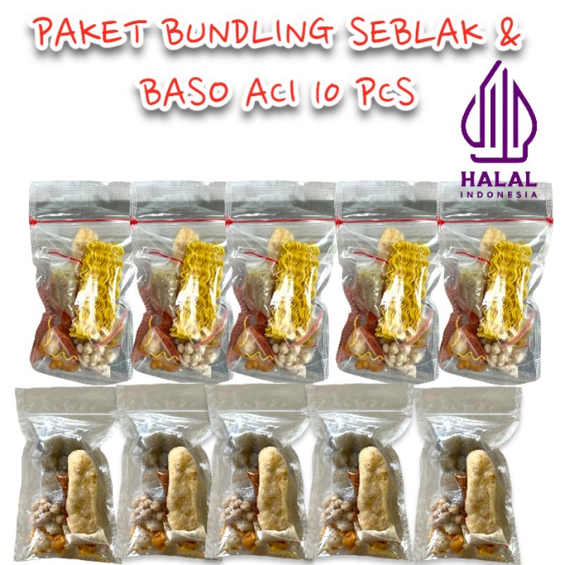 PAKET SEBLAK MIE 5 DAN BASO ACI 5PCS