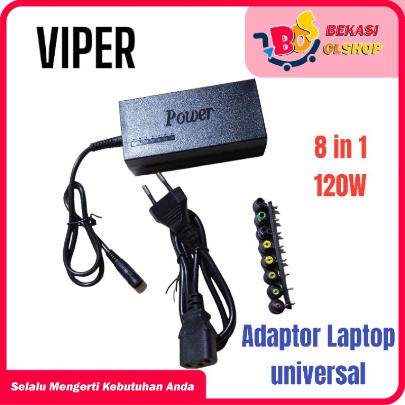 ADAPTOR LAPTOP UNIVERSAL VIPER All in 1 NOTEBOOK POWER ADAPTER 120W