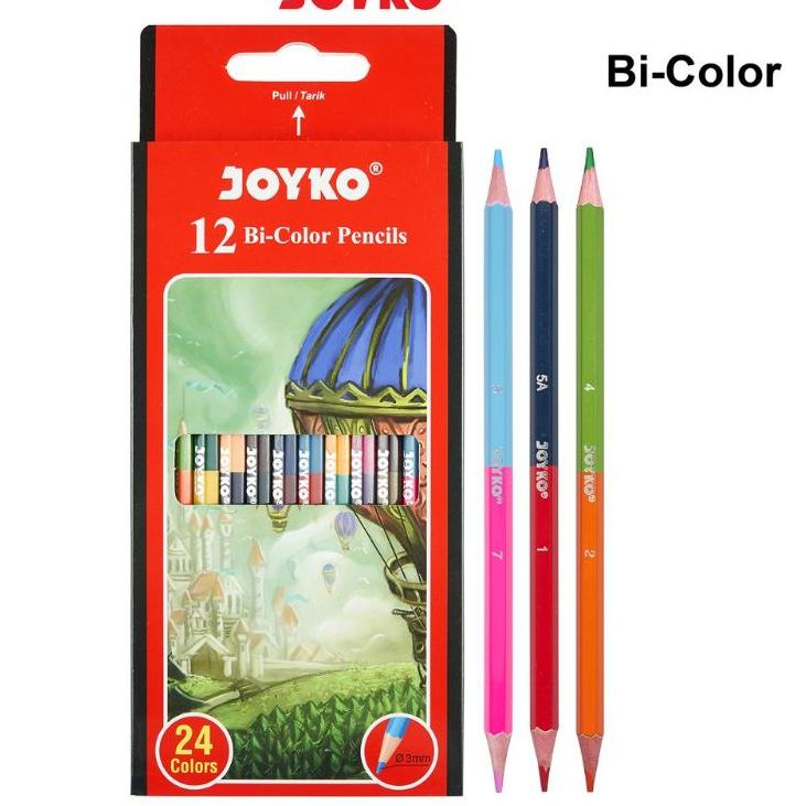 

CodeYy5Y9 Pensil Warna Bi-Color 24 Warna Joyko CP-Bi101