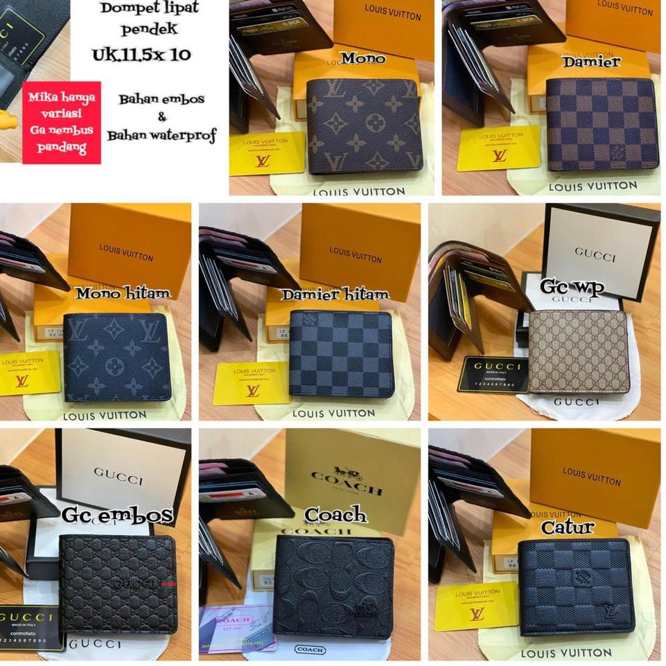 ➶ Dompet pendek lipat pria import premium branded/dompet pria/dompet lipat branded import ♥