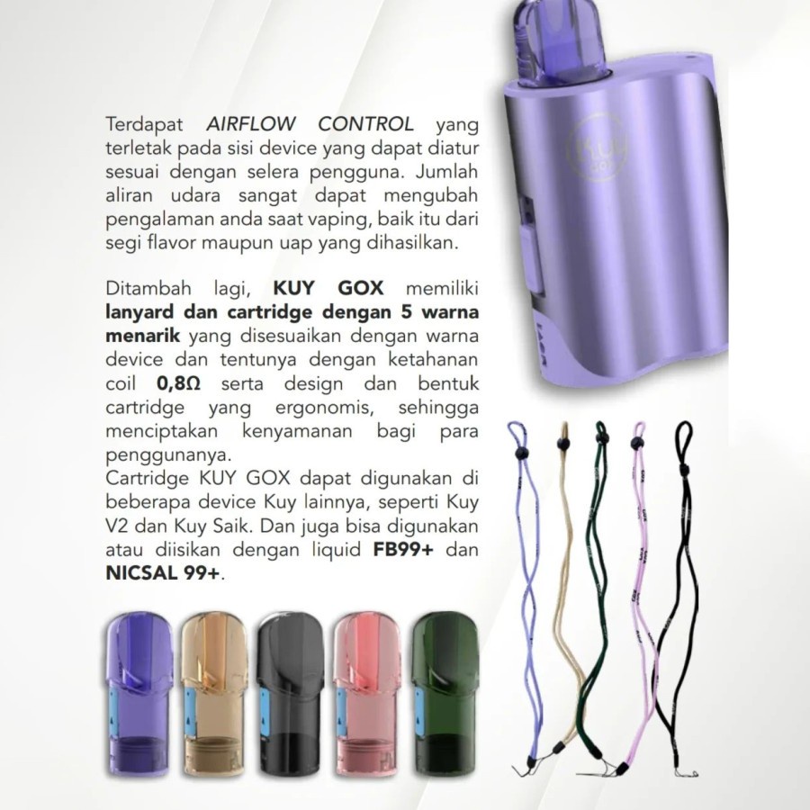BARU POD VAPOR KUY GOX POD KIT AUTHENTIC BY MOVI