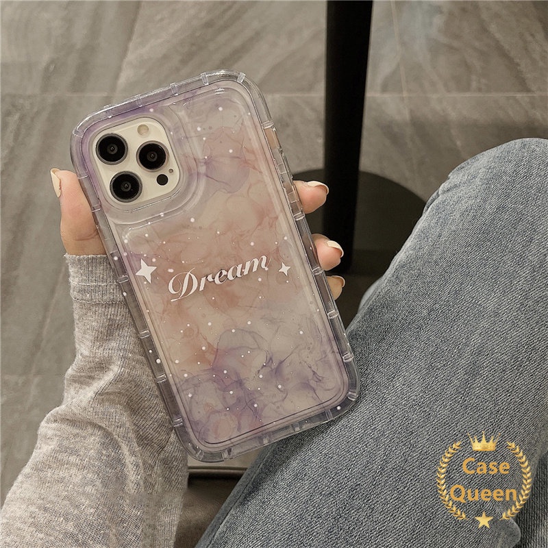 Case Kompatibel Untuk iPhone 7Plus XR X 6Plus 8Plus 11 Pro Max XS Max 13 12 11 14 Pro Max Gradiasi Bintang Bulan Fantasi Langit Berbintang Lembut Tpu Shockproof Airbag Pasangan Ponsel Cover