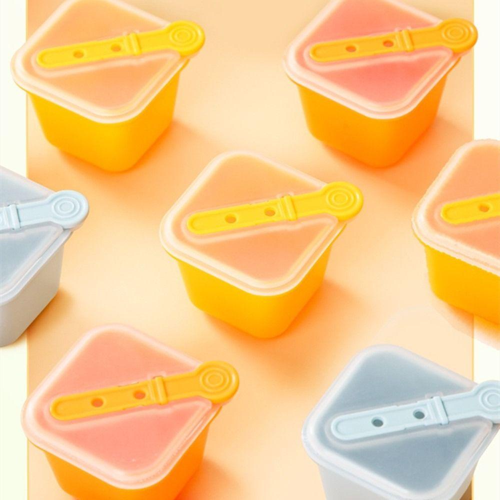 Solighter 6pcs Cetakan Es Batu DIY Dengan Tutup Alat Dapur Ice Bucket Cup