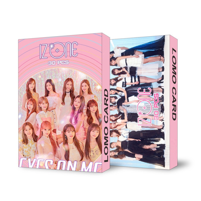 30pcs/box IZONE Album Foto Photocards Fiesta Violeta La Vie en Rose Lomo Kartu Kpop Postcards Cetak Satu Sisi