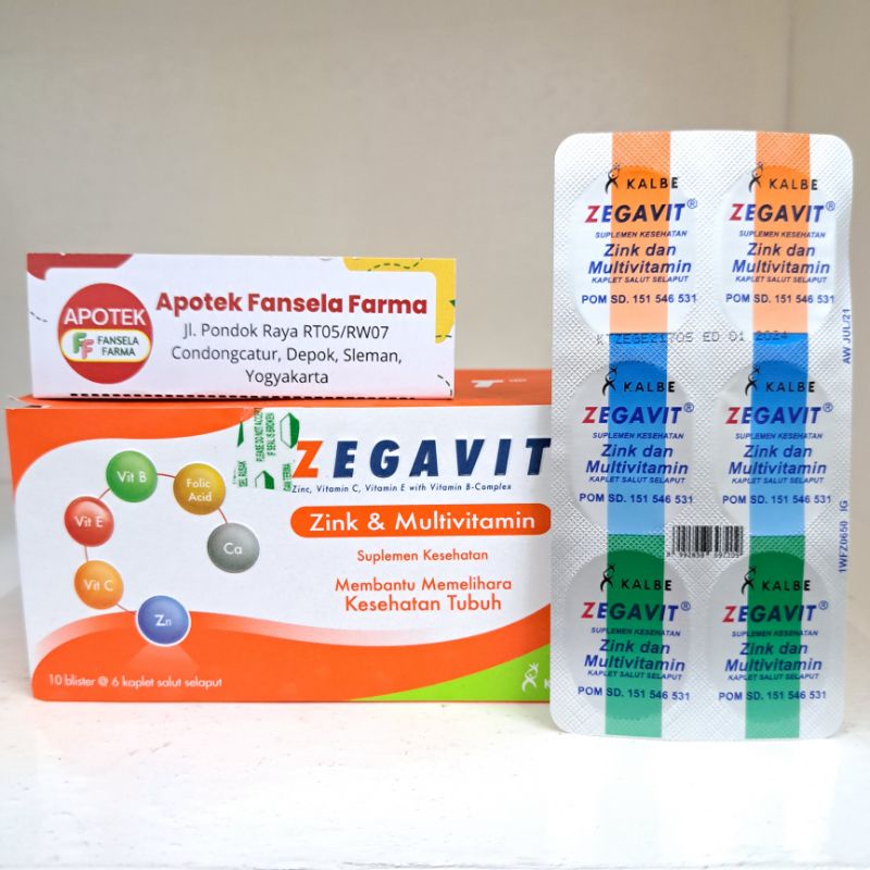 Zegavit vitamin suplemen kesehatan multivitamin dan zink