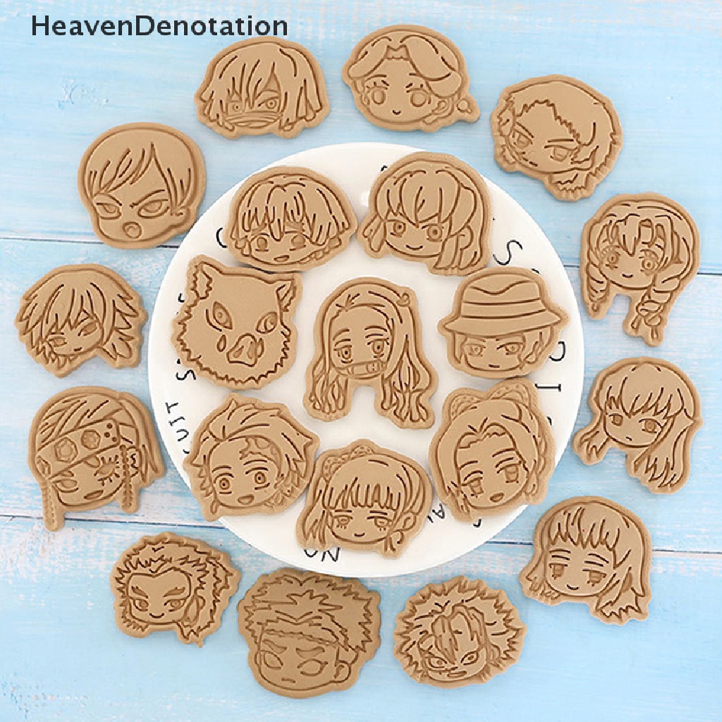 [HeavenDenotation] 8Pcs / Set Biscuit Mold Cartoon Characters Shape Cookie Cutter Cake Decor Tool HDV