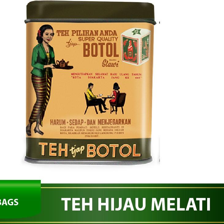 

☃ Teh Celup Cap Botol Hijau Aroma Melati Vintage 20 Bags - Floating Bag ❋