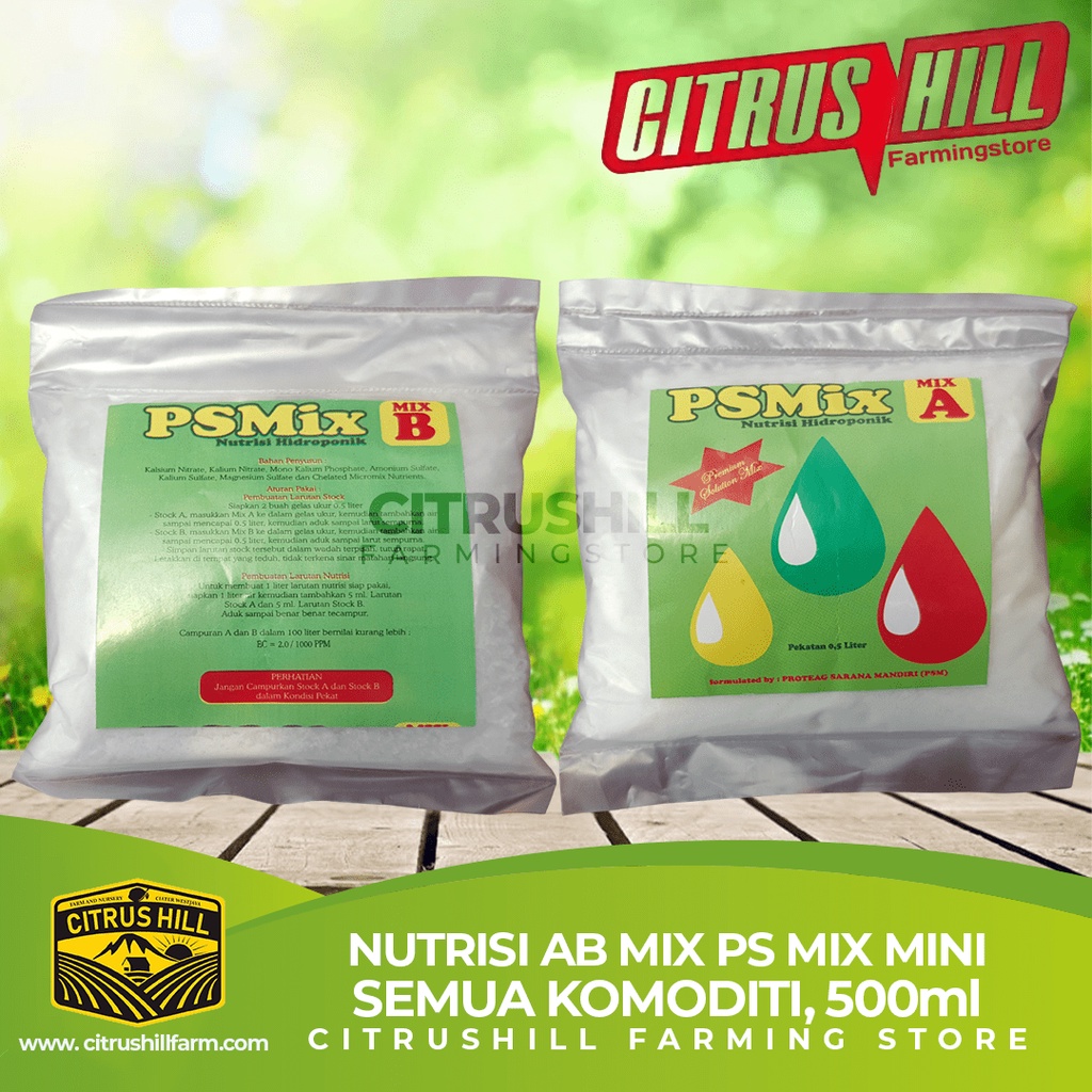 PROMO AB MIX PS MIX 0.5 LITER 235gr - AB MIX HIDROPONIK - NUTRISI AB MIX