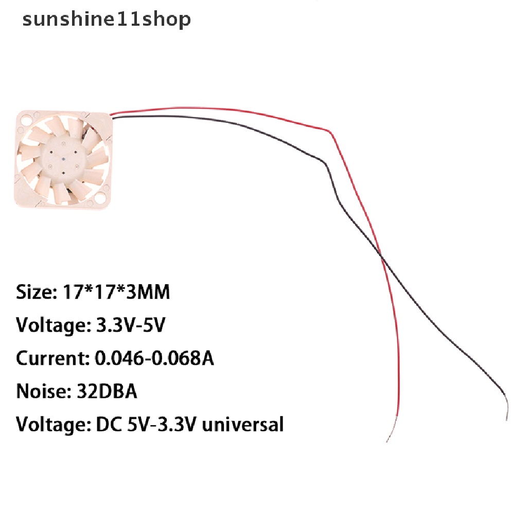 Sho 1buah, Baru1703 1.7cm 5V Kipas Pendingin UF3H3-700 2kabel N