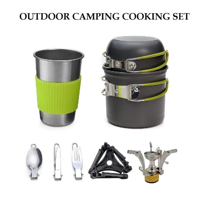 14 Outdoor Camping Picnic Set - Alat Masak Portabel Outdoor Set Lengkap
