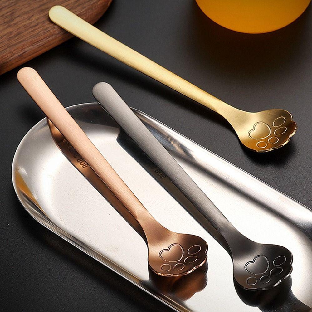 Sendok Pengaduk Nanas Peralatan Makan Berkualitas Tinggi Sendok Dessert Kopi Stainless Steel