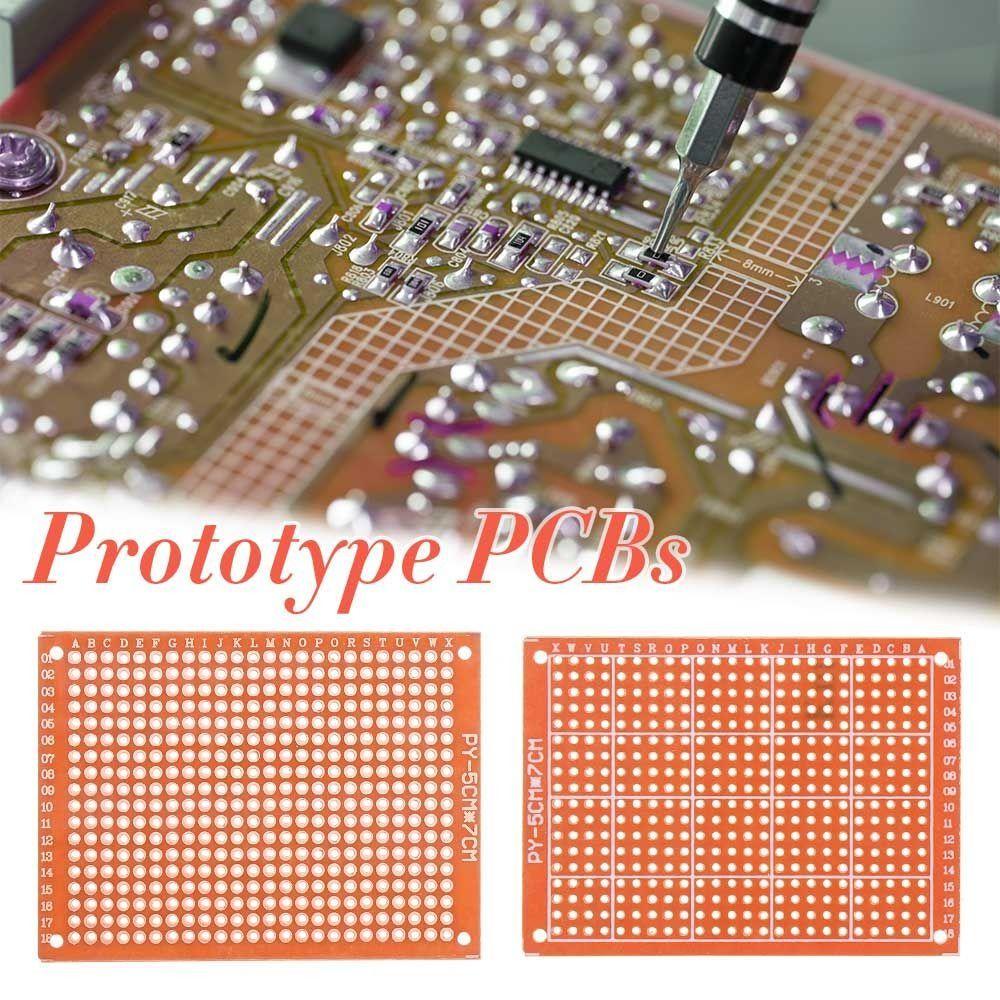 Populer 20pcs Prototyping PCB PCB PCB Prototype Kuning Universal Kualitas Tinggi