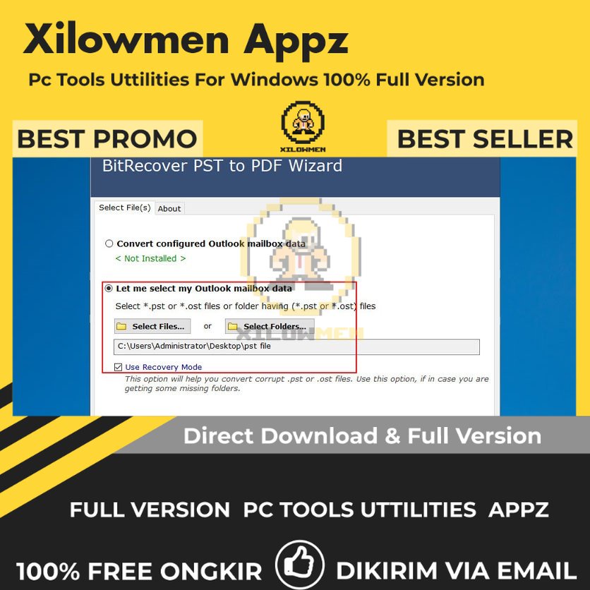 [Full Version] BitRecover PST to PDF Wizard Pro PC Tools Software Utilities Lifetime Win OS