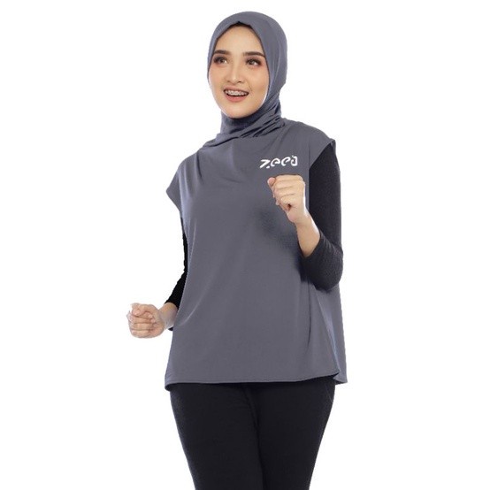 Zeea Outer Sport Hijab Panjang Polos Kerudung Sport Olahraga Dagli