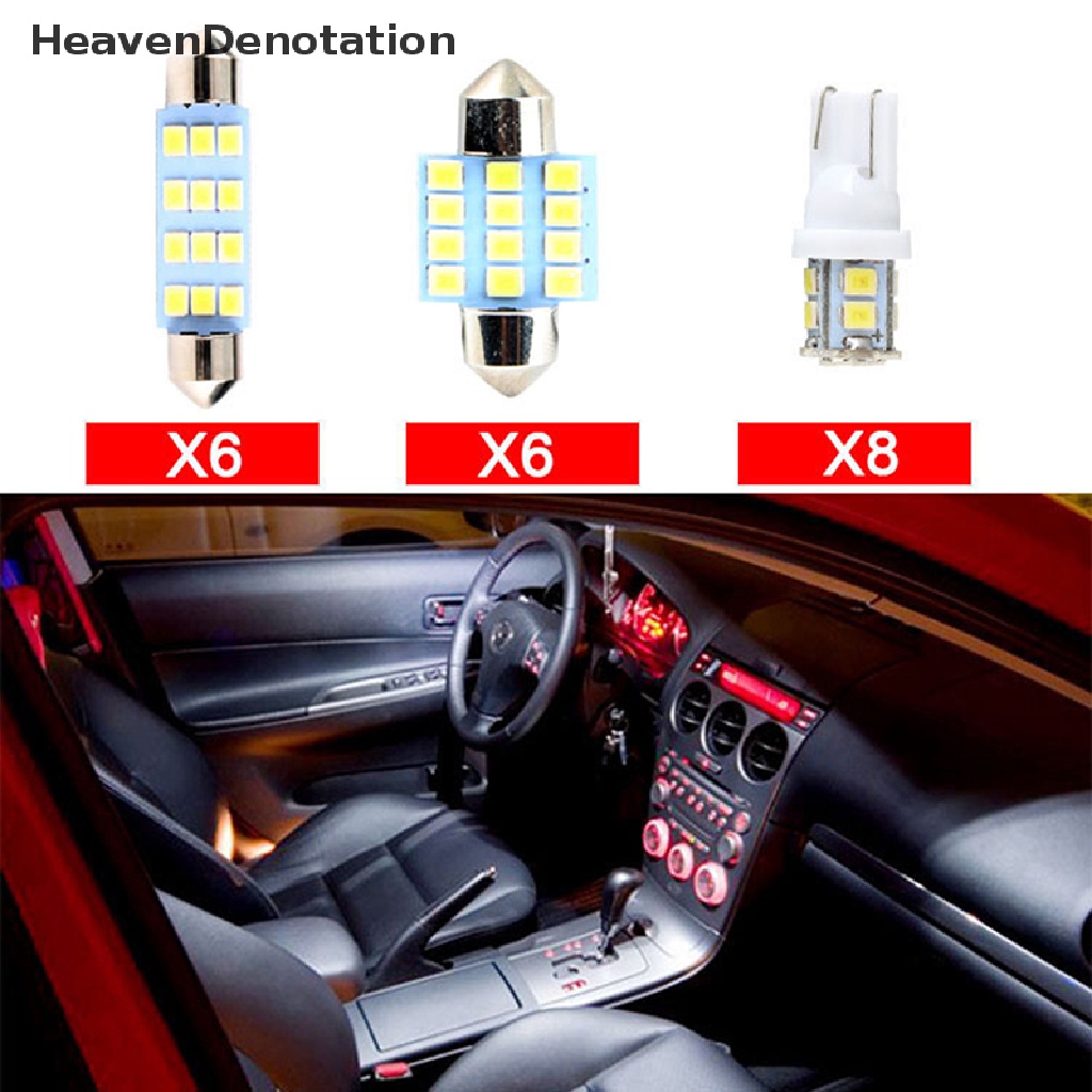 [HeavenDenotation] 20pcs Interior Lampu Mobil Dome Light Car Bulb Kit Set T10 31mm 41mm LED Interior Pengganti Plat Lampu Bohlam HDV