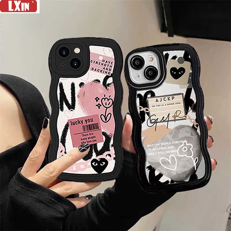 Realme 10 C33 C30 C31 C35 C21Y C25Y Realme 85g RealmeC11 C25 C17 C15 C12 C3 C2 Realme 7i 5 5i 6i 7 Pro Graffiti Warna Love Garis Simpel Floret Silikon Case