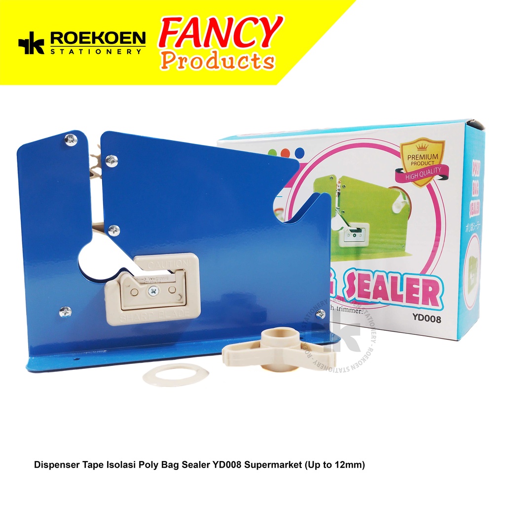 

Tanpa Merk Dispenser Tape Isolasi 1" / 12mm Supermarket Poly Bag Sealer YD008