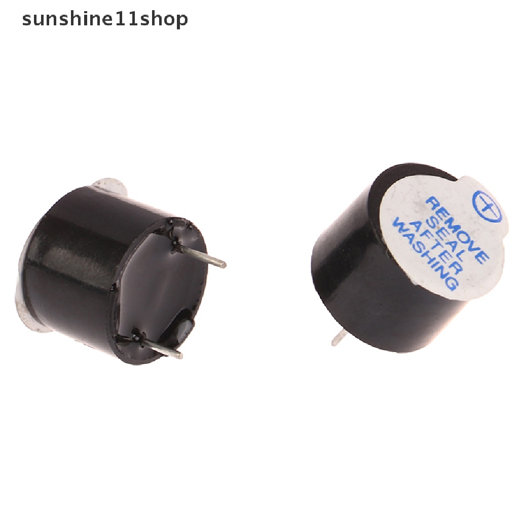 Sho 10PCS Aktif Buzzer 5V Magnetic Panjang Conous Beep Tone 12095mini Plug Speaker N