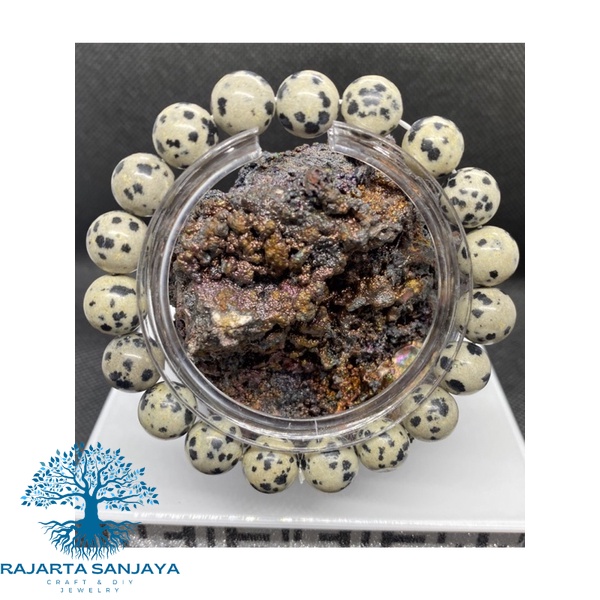 Gelang Dalmatian Jasper Asli Natural